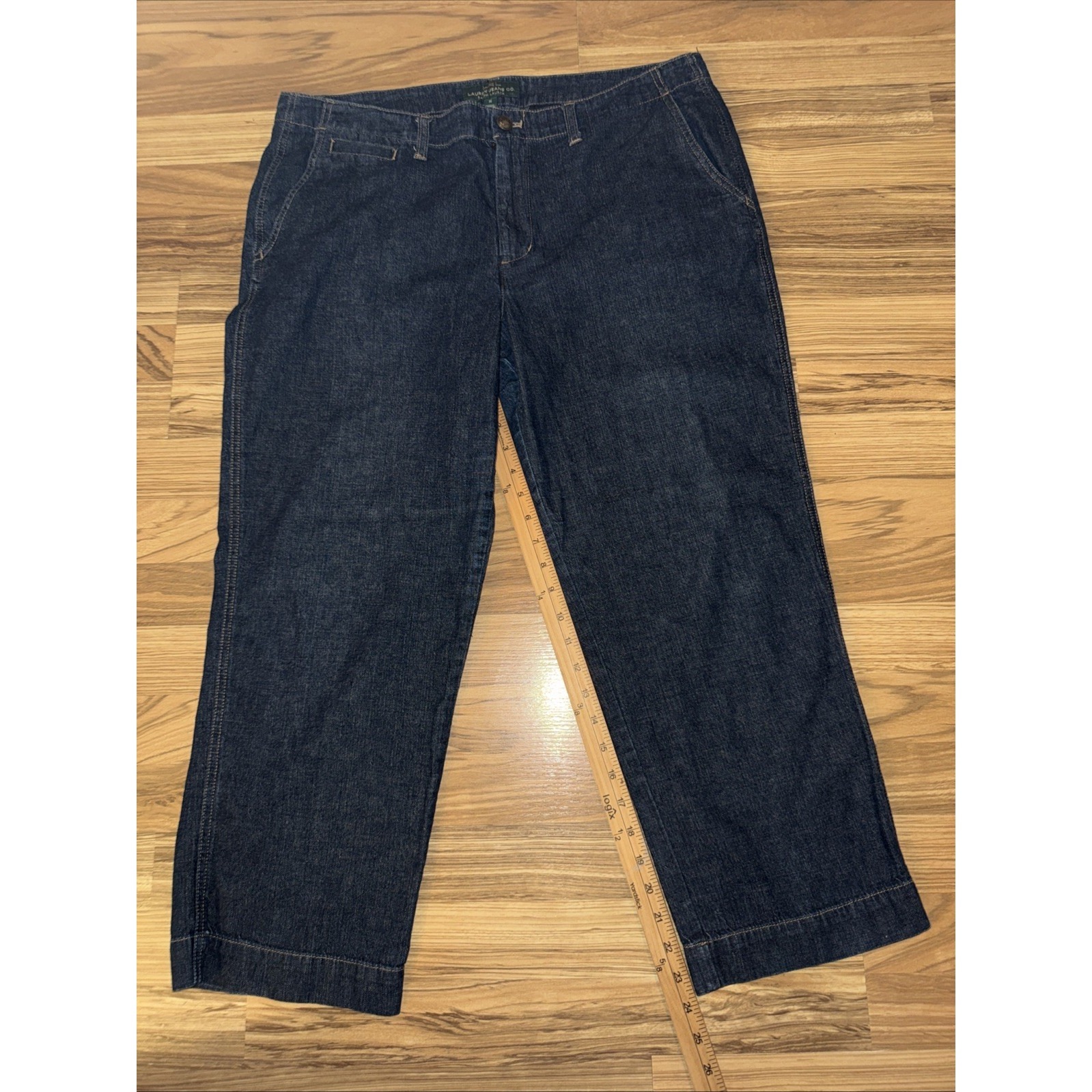 Lauren Jeans Co Ralph Lauren Women's Size 16 Classic Midcalf Dark Blue Jeans